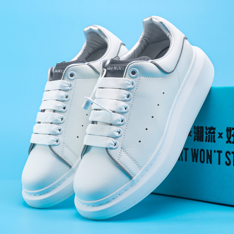 Peter McQueen Head Layer Genuine Sheepskin Inner White Shoes Women's Sponge Cake Thick Bottom Genuine Leather Couple Casual Couple MQ Board Shoes Peter McQueen Head Layer Genuine Sheepskin Inner White Shoes Women's Sponge Cake Thick Bottom Genuine Leather Couple Casual Couple MQ Board Shoes