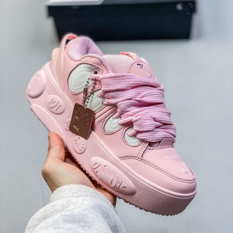 Pure original PMxLa Ball casual sneakers for couples, bread shoes, suede thick sole, height increasing men's and women's sports board shoes Pure original PMxLa Ball casual sneakers for couples, bread shoes, suede thick sole, height increasing men's and women's sports board shoes