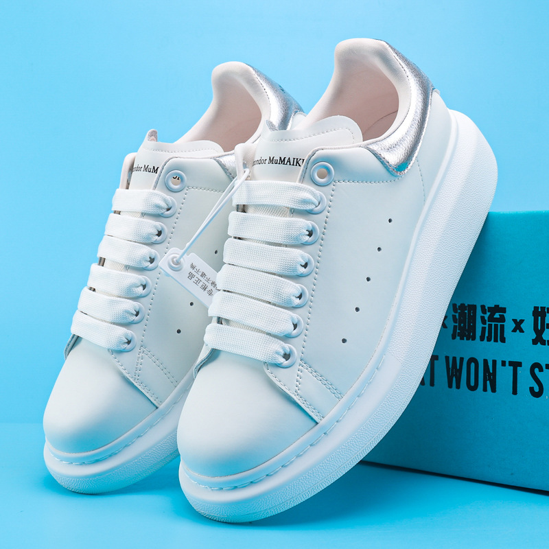 Peter McQueen Head Layer Genuine Sheepskin Inner White Shoes Women's Sponge Cake Thick Bottom Genuine Leather Couple Casual Couple MQ Board Shoes Peter McQueen Head Layer Genuine Sheepskin Inner White Shoes Women's Sponge Cake Thick Bottom Genuine Leather Couple Casual Couple MQ Board Shoes