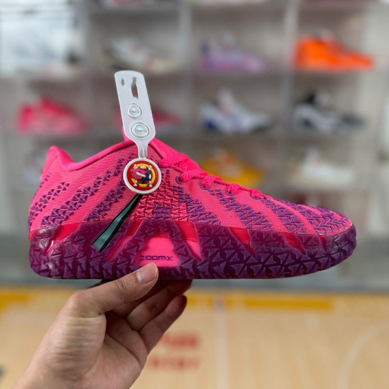 High quality Morant 3rd generation low top basketball shoes, purple red fashionable and trendy sneakers, JA3 comfortable sports shoes