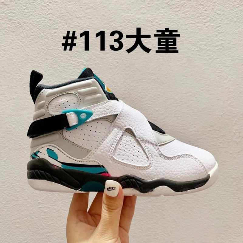 AJ8 children's shoes for boys and girls, high top basketball shoes, Velcro sized children's sports and leisure shoes AJ8 children's shoes for boys and girls, high top basketball shoes, Velcro sized children's sports and leisure shoes