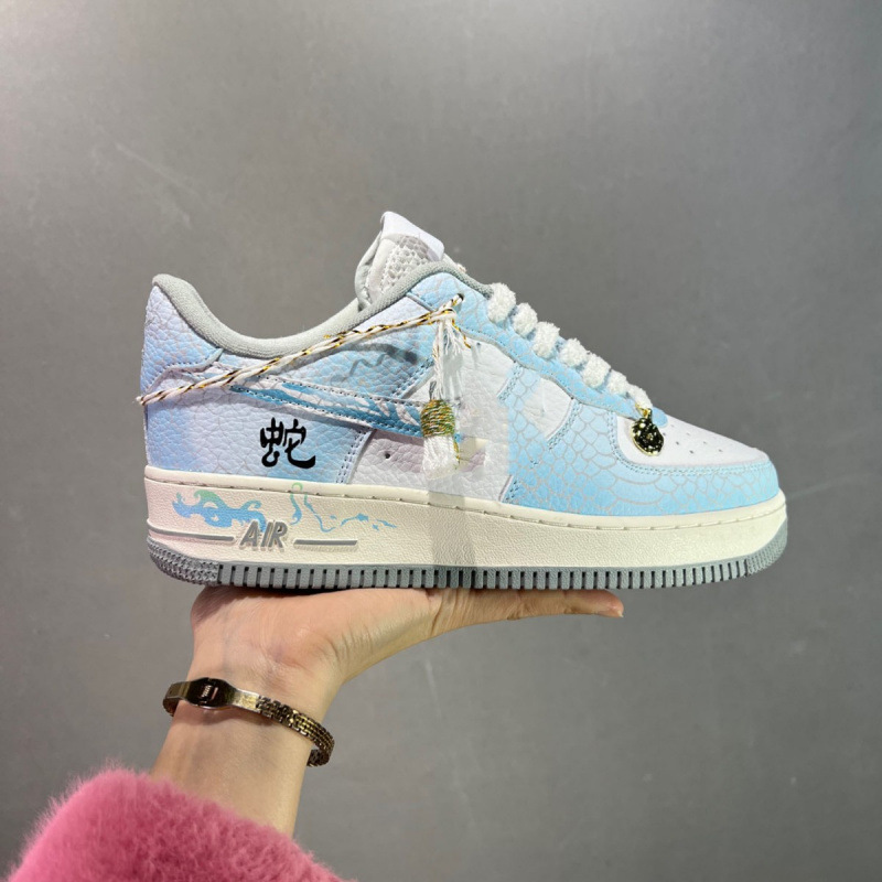 CNY Snake Year Limited Air Force No.1 Low Top Casual Sports Board Shoes Casual Men's and Women's Shoes Late Spring Rai