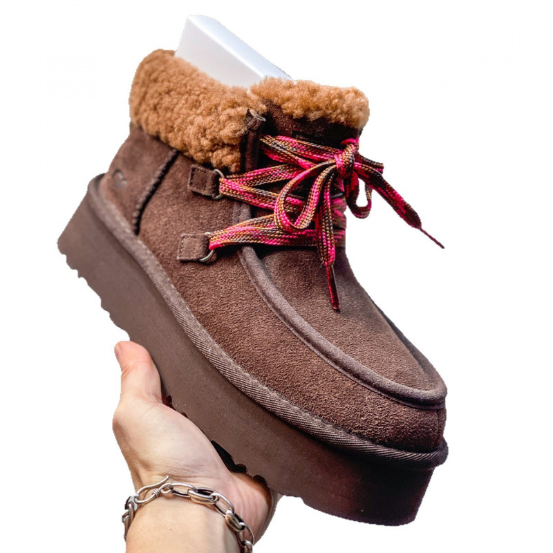 Pure original Ug suede snow boots with thick soles for increased winter warmth, cotton shoes for couples, anti slip casual shoes, versatile sports shoes Pure original Ug suede snow boots with thick soles for increased winter warmth, cotton shoes for couples, anti slip casual shoes, versatile sports shoes