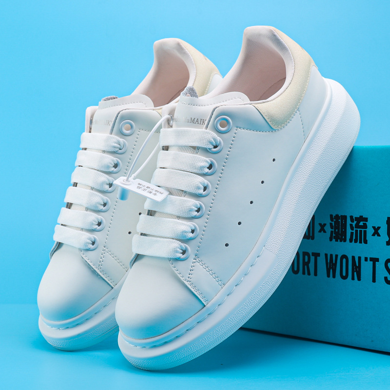 Peter McQueen Head Layer Genuine Sheepskin Inner White Shoes Women's Sponge Cake Thick Bottom Genuine Leather Couple Casual Couple MQ Board Shoes Peter McQueen Head Layer Genuine Sheepskin Inner White Shoes Women's Sponge Cake Thick Bottom Genuine Leather Couple Casual Couple MQ Board Shoes