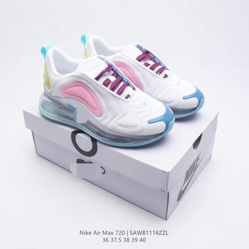 2024 new Max 720 men's and women's breathable sports shoes, fly woven shoes, air cushion shoes, casual breathable height increasing running