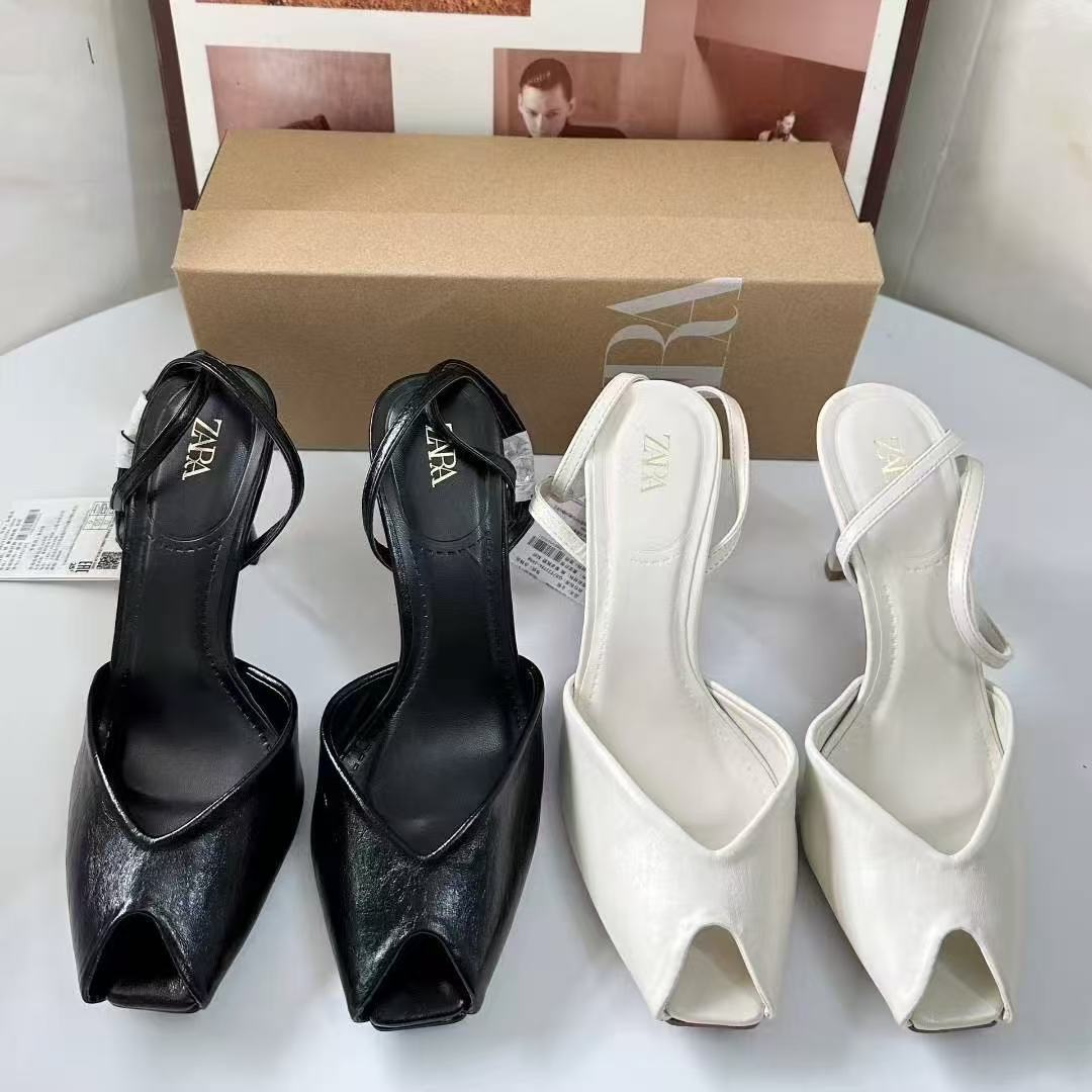 ZA Spain 2025 New Summer Women's Shoes Fish Mouth Female Head Temperament Mary Jane Shoes Elegant Commuter Thin Heel Female