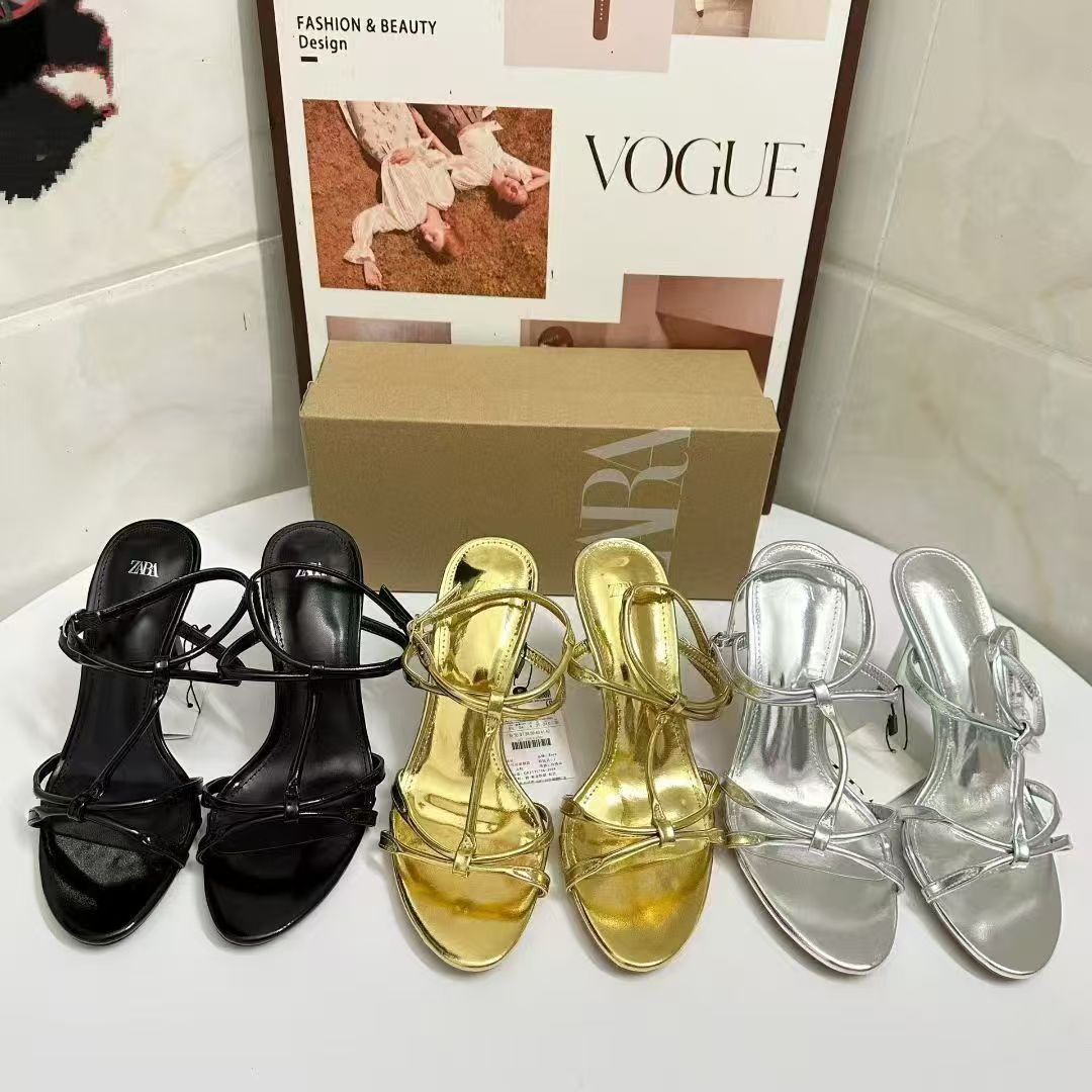 ZA2025 Autumn New Butterfly Dew Toe High Heel Sandals French Style Outdoor Versatile Sandals for Women