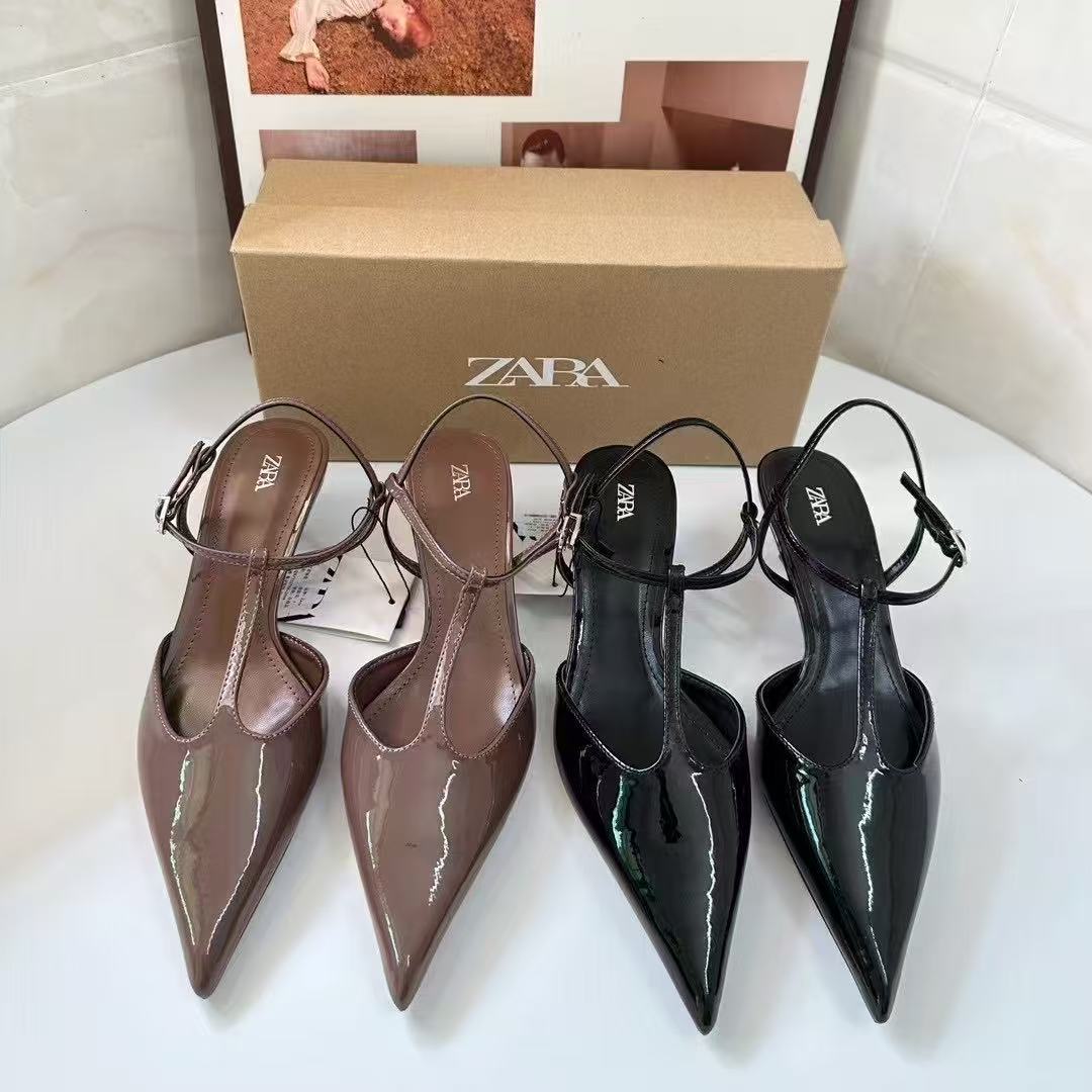 What are the new pointed patent leather sandals for summer 2025? European and American style versatile sandals for women's daily wear