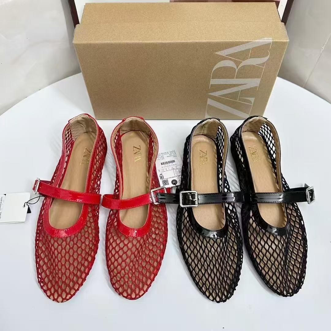 ZA2025 New Women's Shoes Mesh Shoes Black Versatile Pointed High Heels Thin Heels Straw Women's Shoes High Heels