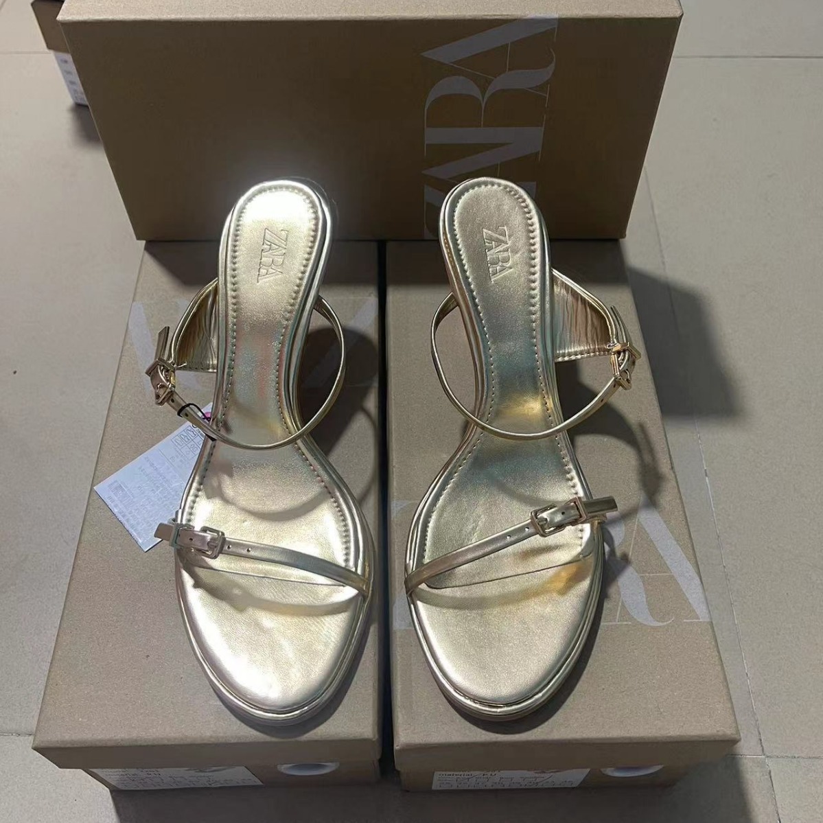 ZA2024 Summer New High Heel Strap Sandals European and American Fashion Versatile Women's Outdoor Sandals