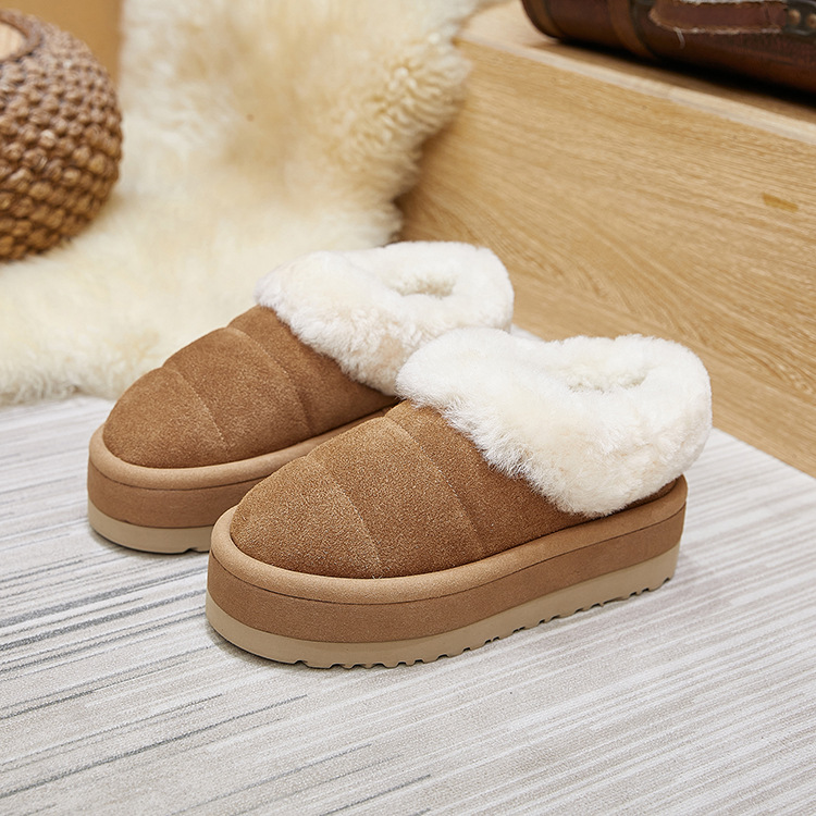 Winter new Korean version plush short tube student bread cotton women's shoes with plush insulation and thick snow boots