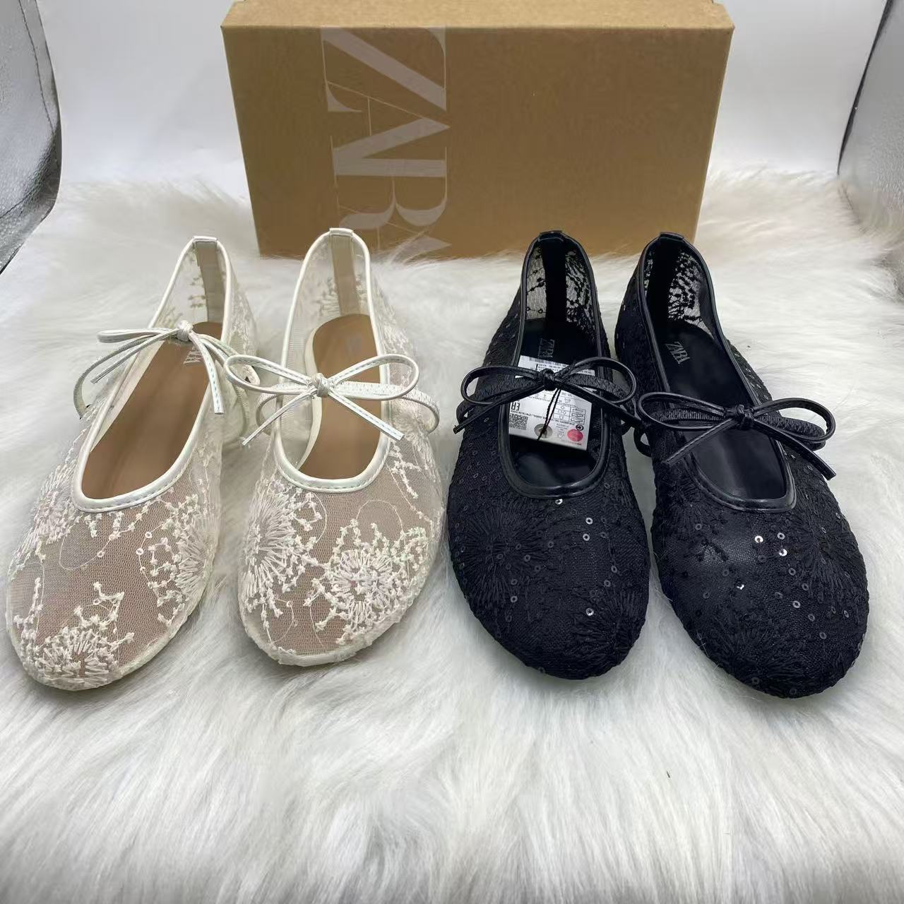 ZA2025 Spain Spring/Summer Rice White High Heels Women's Pointed Mouller Shoes Thin Heels Baotou Sandals Fairy Style Fashion