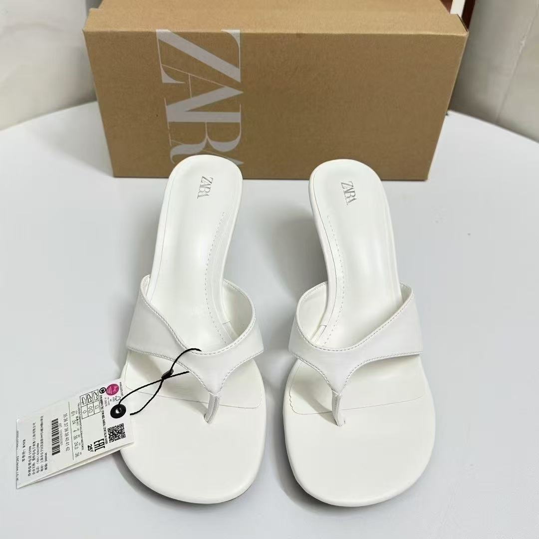 ZA Home 2025 New French Cool Legged Herringbone Shoes Fairy Shoes Summer Outerwear 2025 New Simple and Versatile