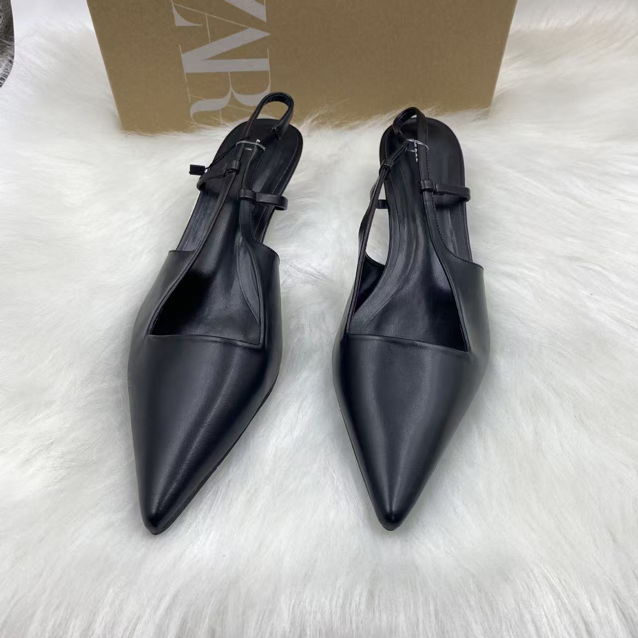 ZA2025 Spring New Pointed Stiletto High Heels European and American Fashion Baotou Women's Shoes Casual Versatile Outerwear High Heels for Women