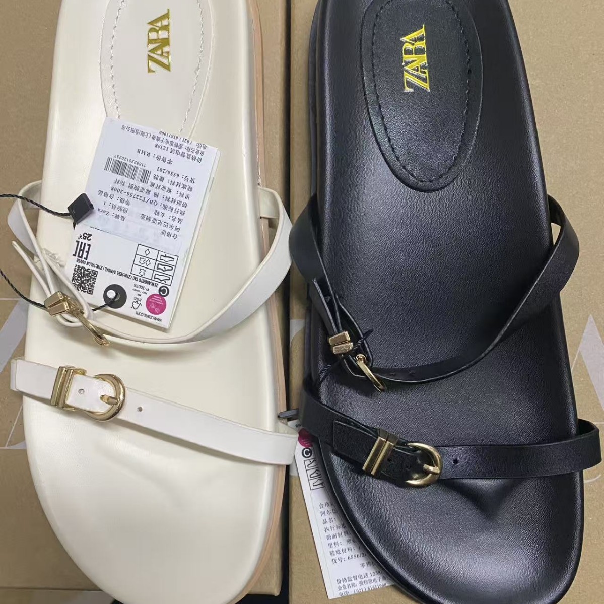 ZA2025 Summer Spring New Women's Shoes Fashion Buckle Strap Sandals Outdoor Casual Slippers Belt Buckle Cool Slippers