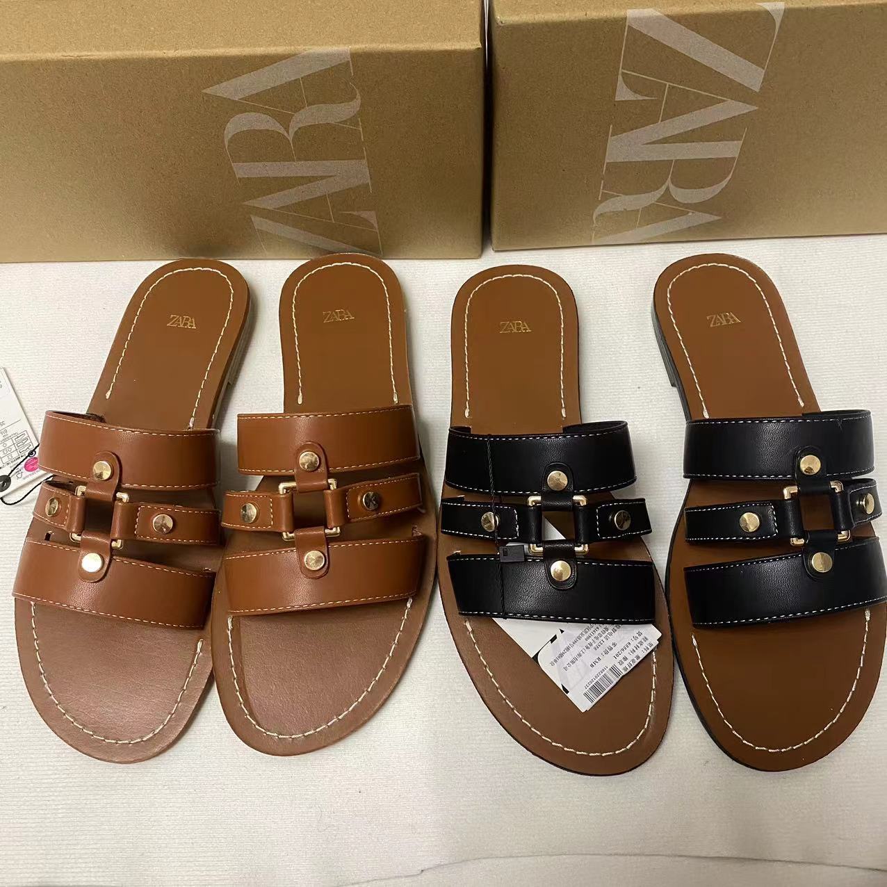 ZA2024 New Cross border Foreign Trade Africa Hot Products Za Home Spot Large Size Women's Sandals for Outer Wear Women Slip