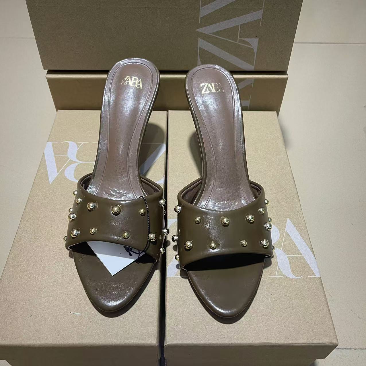 2024 Summer New Fashionable Cool Slippers with Belt Buckle Strap Slippers for Women Wearing Thin Heels and Square Head High Heels