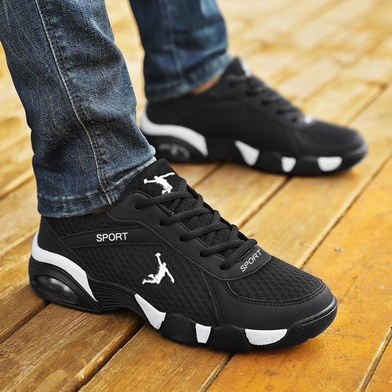 2025 new men's sports shoes men's shoes new summer mesh breathable men's casual shoes Tianpu black work shoes