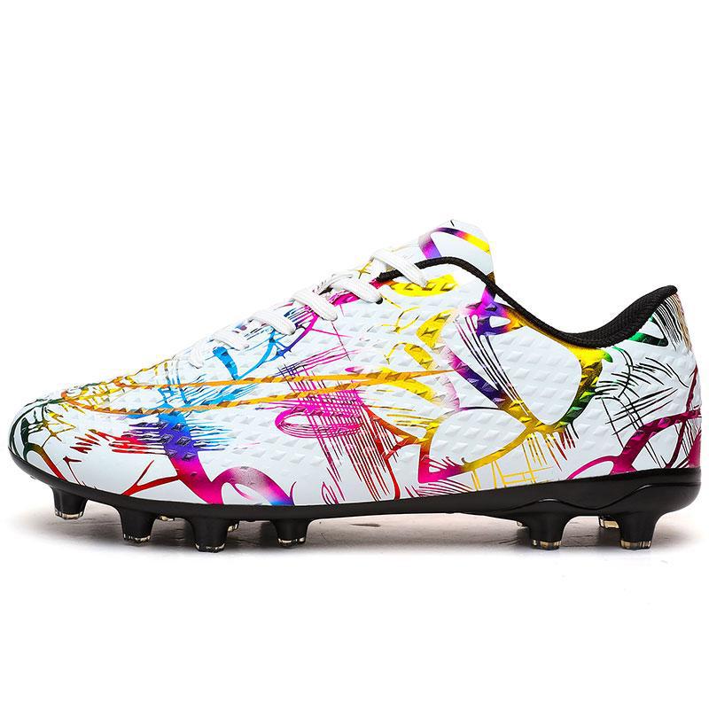 2025 Summer New High Top Large Size Training Sports Grass Football Shoes Artificial Grass Men's Football Shoes Wholesale