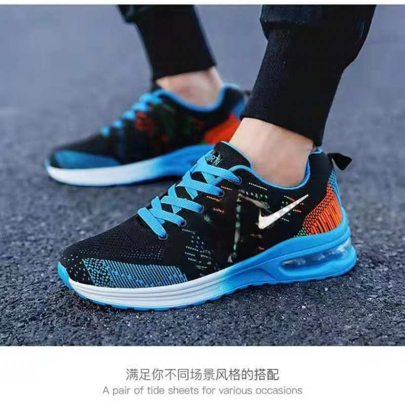 Cross border 2025 new summer breathable running shoes for teenagers, men's and women's sports leisure shoes, air cushion sports shoes, running shoes