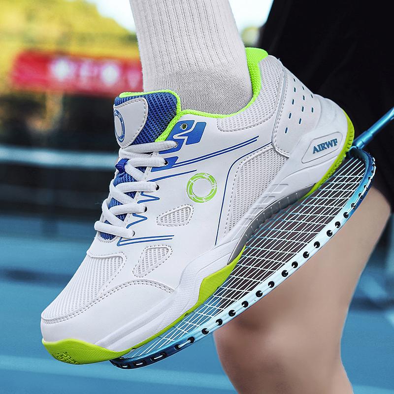 2025 new cross-border tennis shoes, badminton shoes, lightweight and breathable men's and women's training shoes, mesh volleyball sports shoes