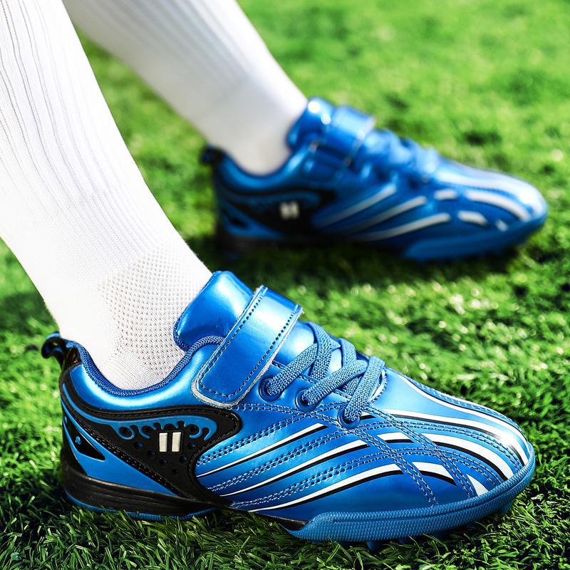 Zhongda children's football shoes, children's shoes with broken nails, magic tape, boys' sports shoes, grass competition training shoes, wholesale in stock