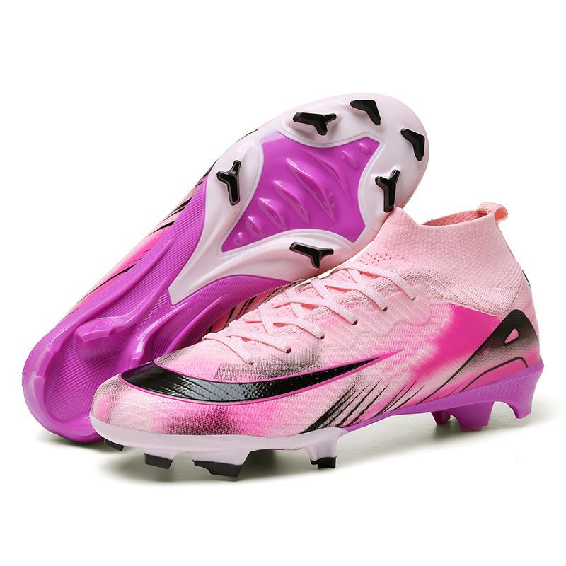 2025 New Cross border High Help Youth Competition Training Football Shoes Men's Broken Nail Long Nail Shoes Football Shoes Wholesale