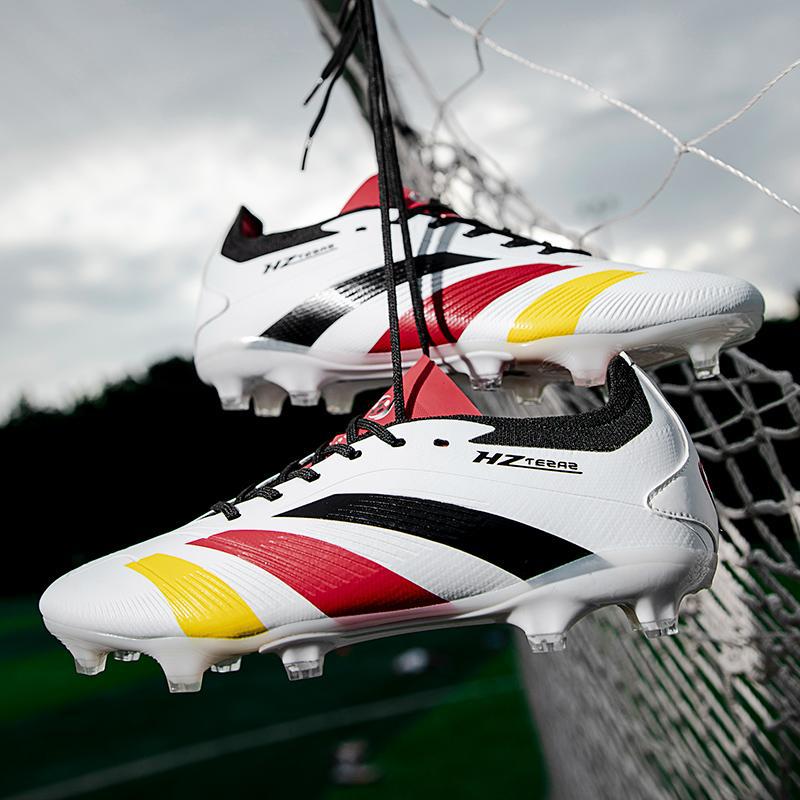 2025 New Cross border Flyknit Youth Long Nail Broken Nail Football Shoes Men's Low cut Training Sports Football Shoes