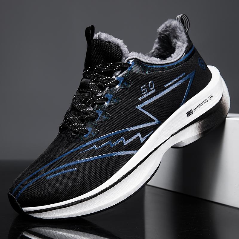 Running shoes for winter in 2025, with added fleece and thickened warm cotton shoes, men's and children's sports shoes, ultra light and shock-absorbing trendy sports shoes Running shoes for winter in 2025, with added fleece and thickened warm cotton shoes, men's and children's sports shoes, ultra light and shock-absorbing trendy sports shoes