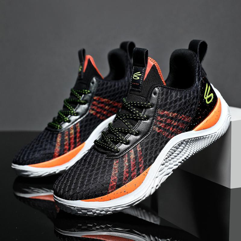 Summer mesh basketball shoes, men's shoes, breathable, sports, anti slip, versatile sneakers, training shoes for middle and high school students