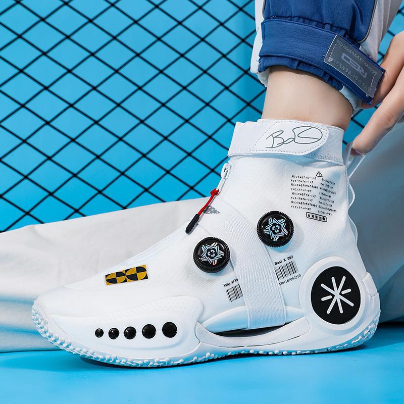 2025 new high top basketball shoes men's versatile breathable sports shoes fashion trend sports student blue ball shoes wholesale