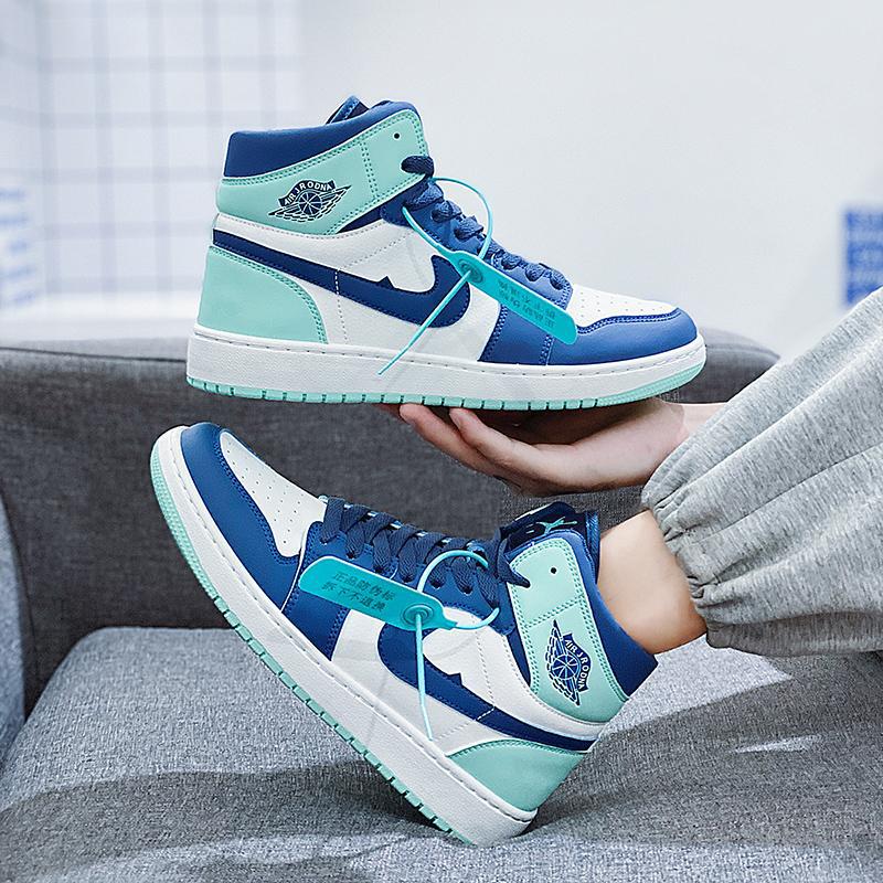 2025 new high top basketball men's shoes AJ couple casual board shoes Spring and Autumn high school students and teenagers trendy sports shoes