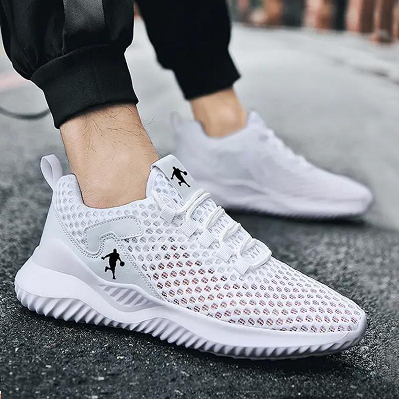 Cross border 2025 Summer New Youth Outdoor Sports Breathable Hollow Mesh Shoes Casual Sports Men's Shoes Wholesale