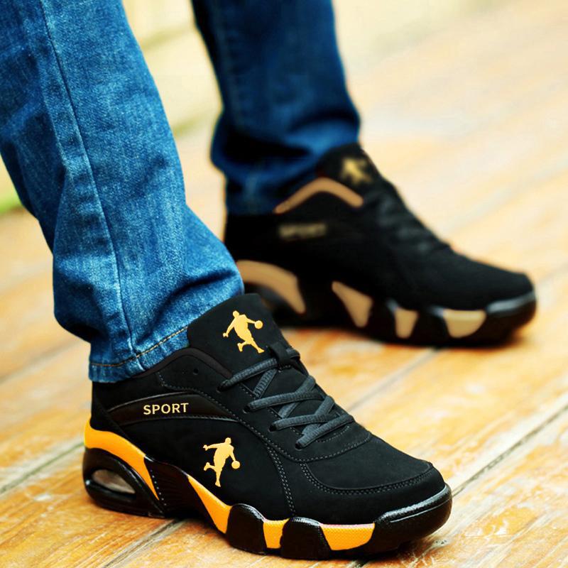 New men's shoes with cut leather and anti slip surface, lightweight, breathable, fashionable and versatile running and leisure shoes for men