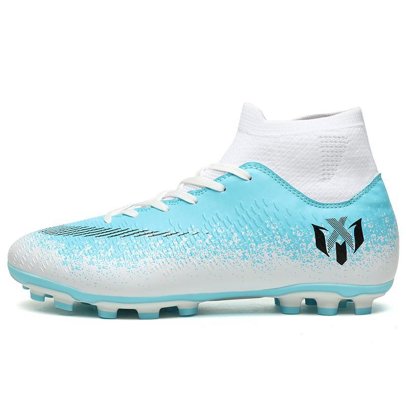 2025 new short nail broken nail high top professional competition training outdoor sports anti slip and wear-resistant football shoes for men and women