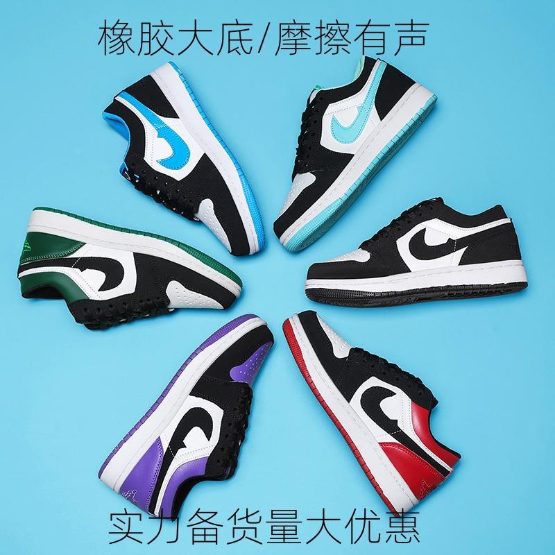 AJ Men's Shoes Putian 2025 Black and White Panda Joint New Couple Board Shoes Breathable Low cut Women's Shoes Running Sports Shoes