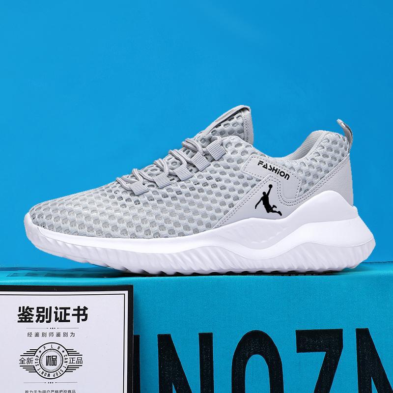 Cross border summer popular hollow mesh shoes breathable single mesh cool thin breathable sports and leisure men's shoes trendy new shoes