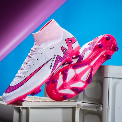 2025 Cross border New Spot Men's and Women's Football Shoes Long Nails Broken Nails Football Shoes High Top Outdoor Training Shoes Wholesale