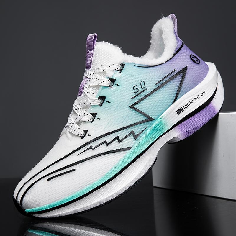 Running shoes for winter in 2025, with added fleece and thickened warm cotton shoes, men's and children's sports shoes, ultra light and shock-absorbing trendy sports shoes Running shoes for winter in 2025, with added fleece and thickened warm cotton shoes, men's and children's sports shoes, ultra light and shock-absorbing trendy sports shoes