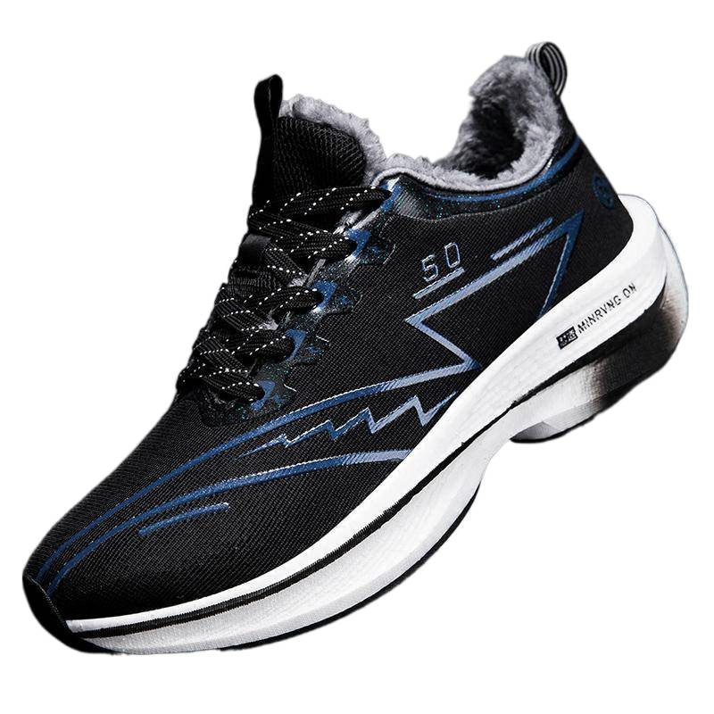 Running shoes for winter in 2025, with added fleece and thickened warm cotton shoes, men's and children's sports shoes, ultra light and shock-absorbing trendy sports shoes Running shoes for winter in 2025, with added fleece and thickened warm cotton shoes, men's and children's sports shoes, ultra light and shock-absorbing trendy sports shoes