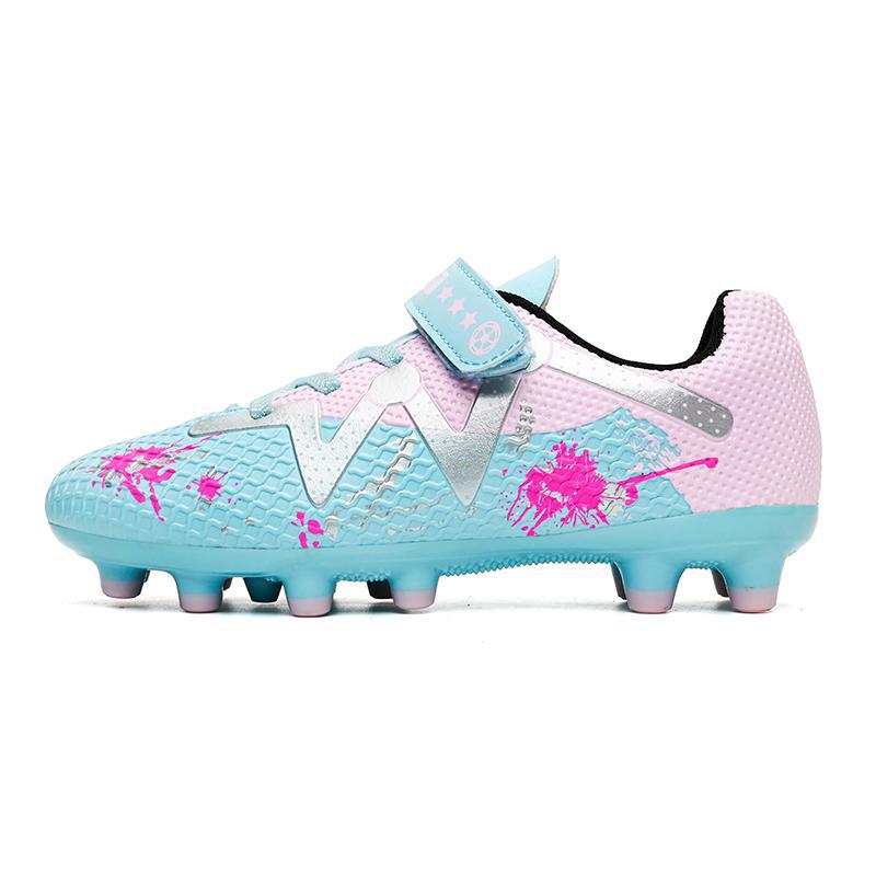 Cross border children's football shoes, long nail men's and women's Velcro, broken nail sneakers, elementary school students' competition and training shoes, wholesale in stock