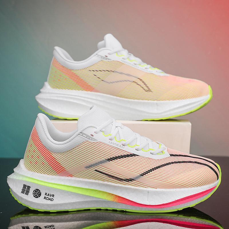 2025 New Carbon Board Lightweight Running Shoes Versatile Breathable Student Male and Female Professional Racing Training Sports Running Shoes Wholesale