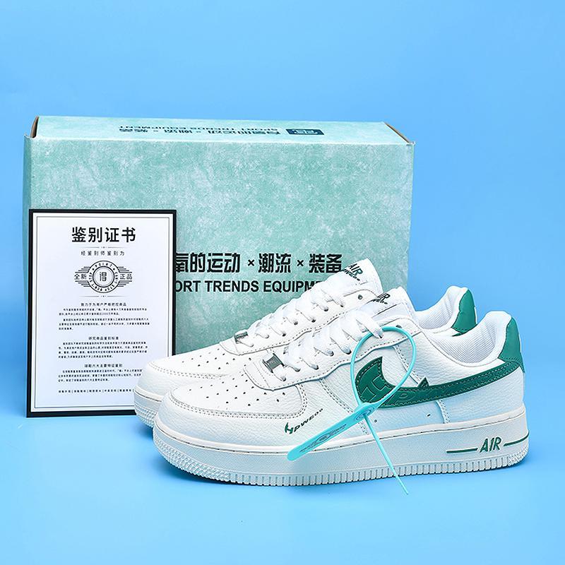 Putian new Air Force No.1 AF1 sports board shoes AJ men's shoes couple rice white green height increasing white shoes women's style
