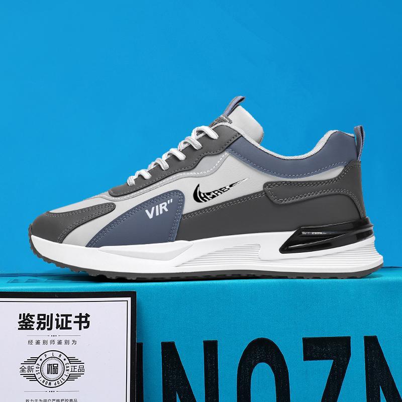 Cross border men's shoes 2025 Spring and Autumn new soft leather breathable sports shoes men's lightweight, casual, wear-resistant sports running shoes