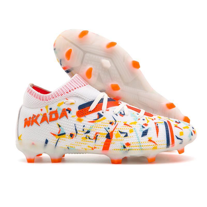 2025 New Cross border Youth High top Football Shoes with Long Nails and Broken Nails for Men's and Women's Competition Training Shoes, Sports Football Shoes