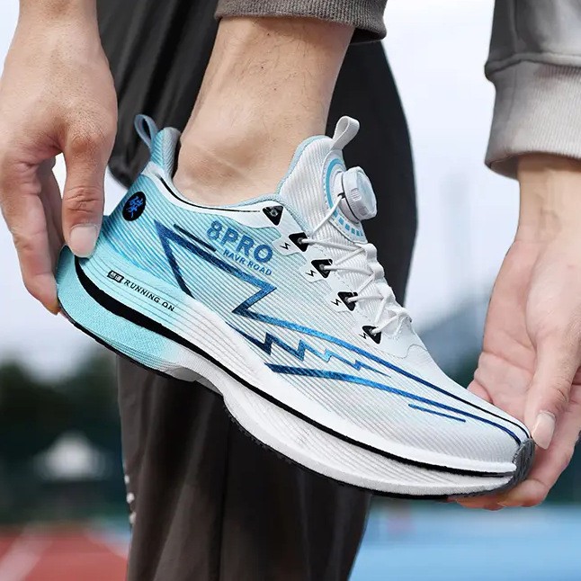 Rotating button running shoes 2025 new fashionable youth sports shoes for men and women casual lightweight running shoes wholesale