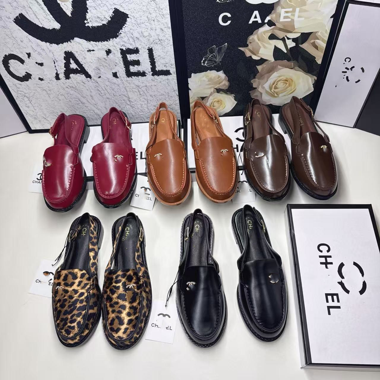 Cross border spot goods for foreign trade, small fragrant style leather, Le Fu small leather shoes, fashionable British style, M ü ller toe cap thick soled sandals