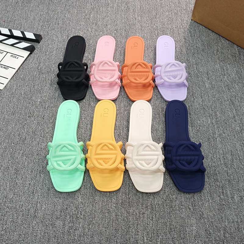 GG One Word Slippers Women's Shoes European and American Brand 2025 New Women's Cool Slippers Europe Cross border Station