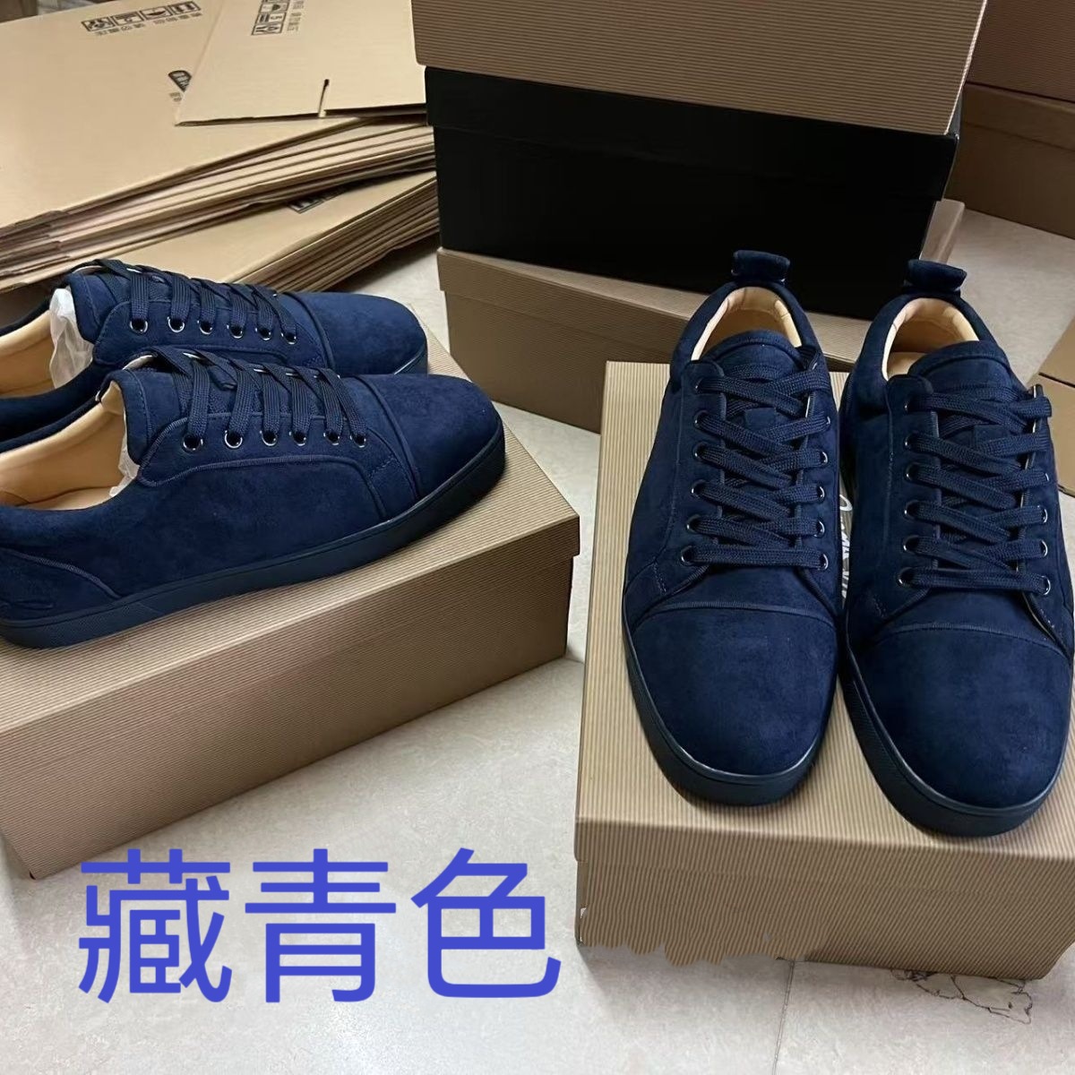 European Station CL Men's Shoes Riveted Red Bottom Shoes Trendy Flat Bottom Breathable Liuding Men's Leather Casual Trendy Brand European Goods European Station CL Men's Shoes Riveted Red Bottom Shoes Trendy Flat Bottom Breathable Liuding Men's Leather Casual Trendy Brand European Goods