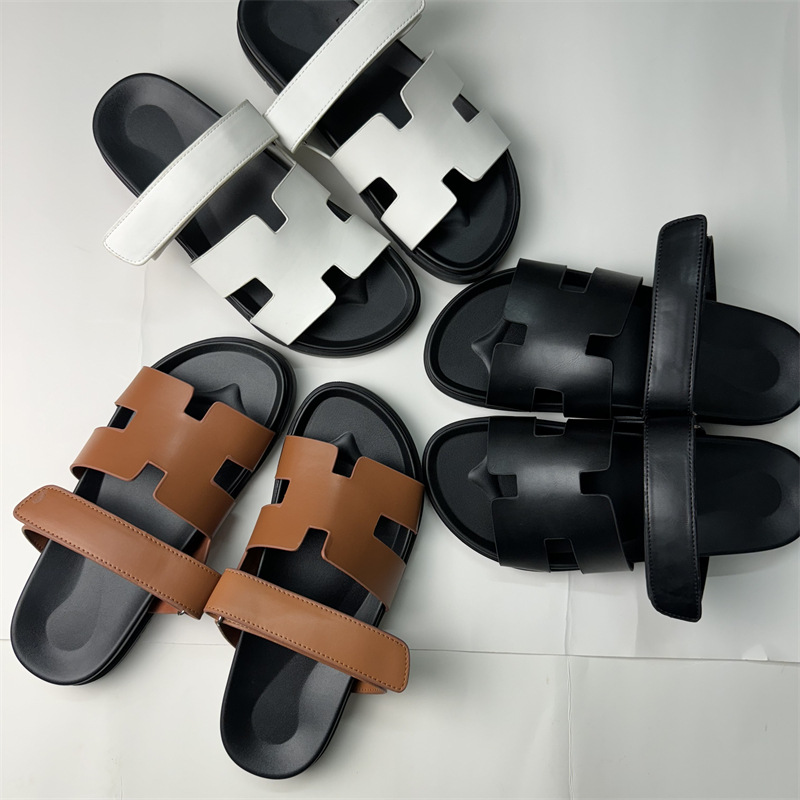 Middle East Cross border E-commerce Cold Slippers for Summer 2025 Second Uncle Shoes Thick soled Sponge Cake Velcro Slippers for Men's Outdoor Wear